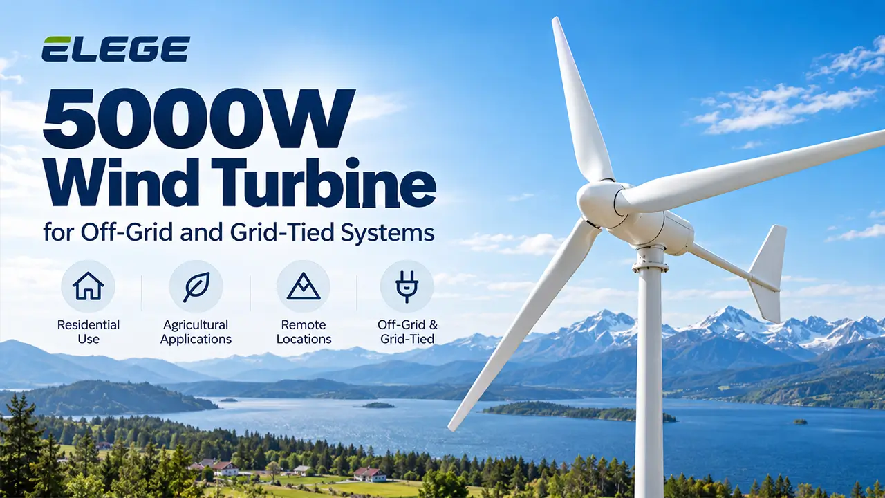 ELEGE 5000W wind turbine for off-grid and grid-tied power systems