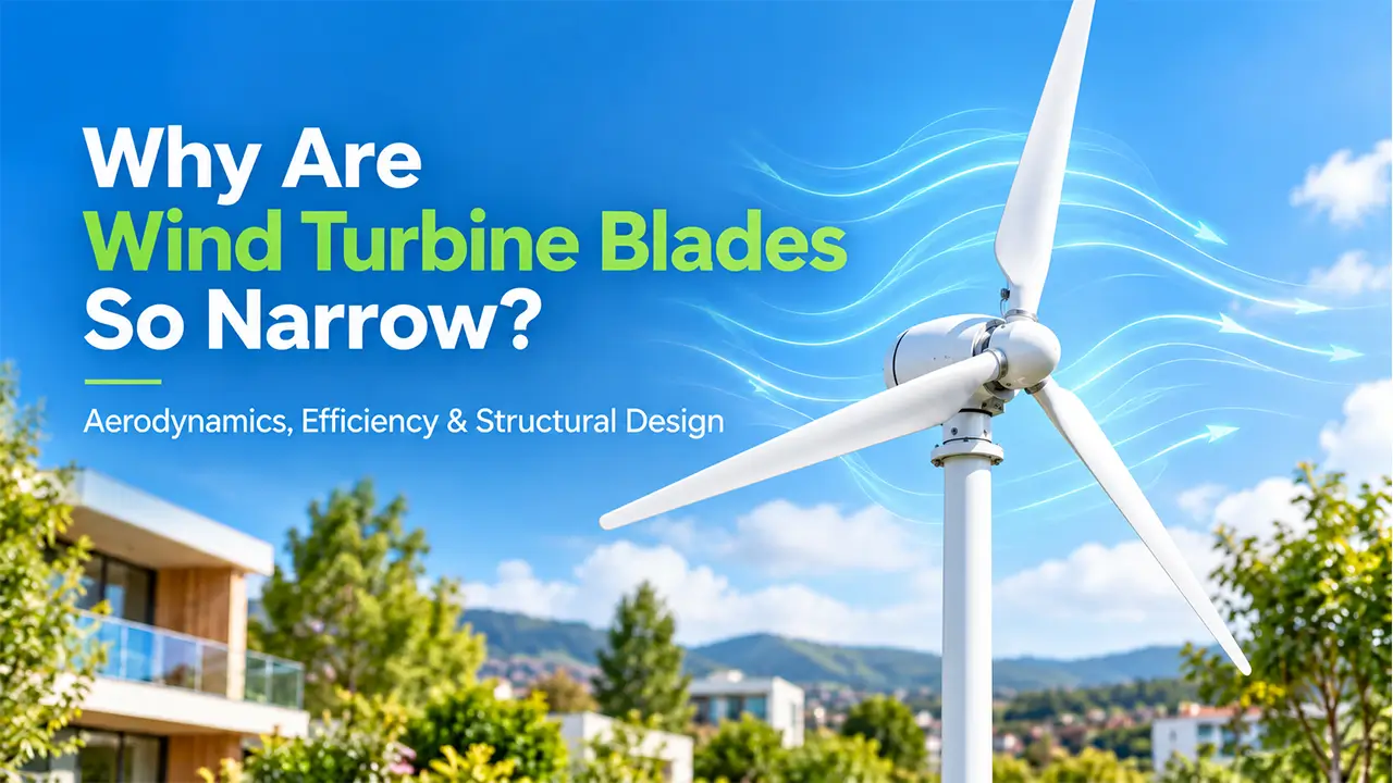 Why are wind turbine blades so narrow?