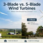 3 blade vs 5 blade wind turbine