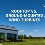 rooftop vs ground-mounted wind turbines